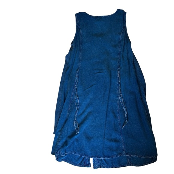 Sturgis Clothing A Line 100% Rayon Jean Embellished Floral Boho Vintage Dress S - Picture 10 of 14